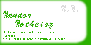 nandor notheisz business card